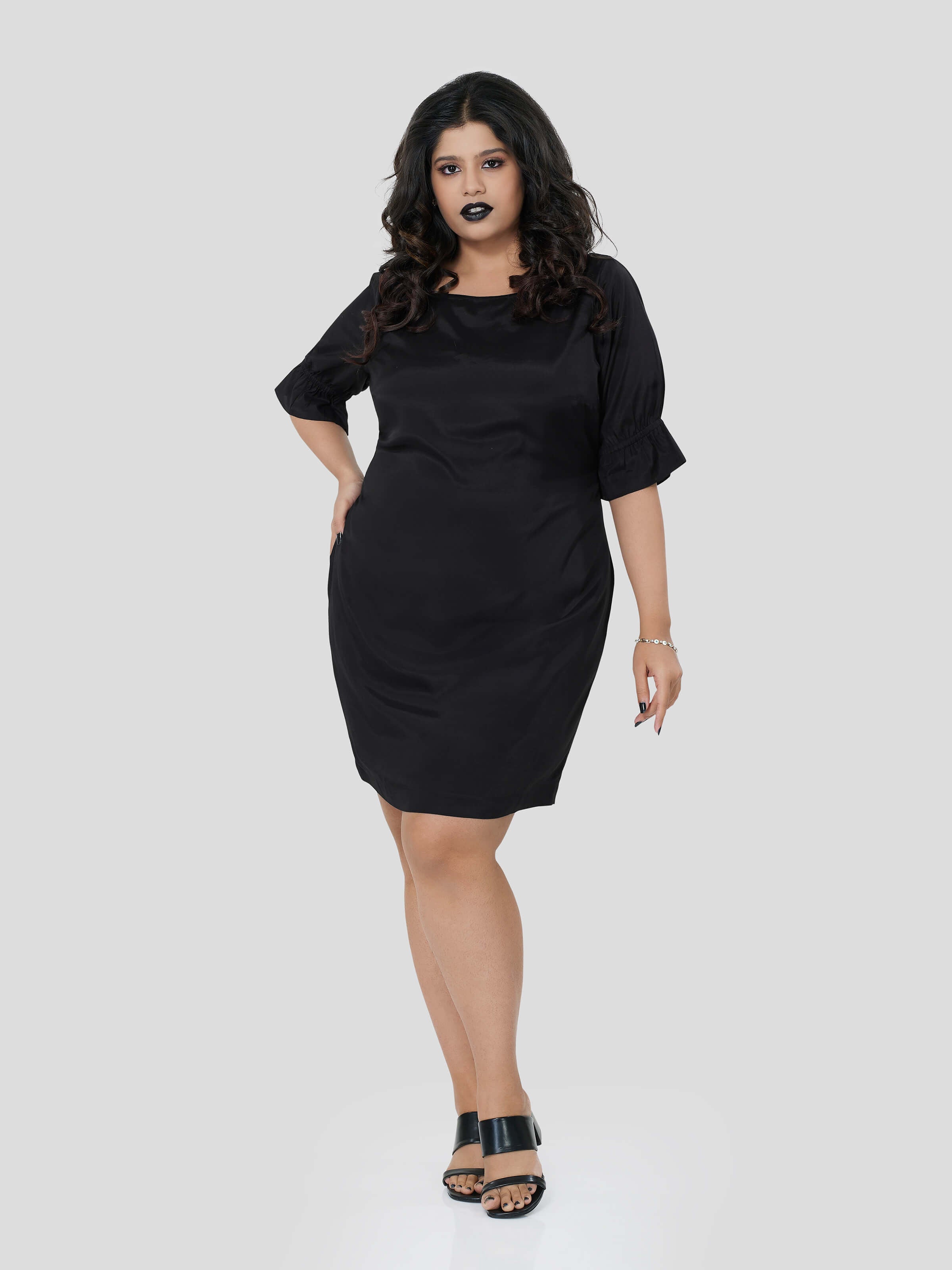 Haute Impulse of Boat Neck Dress - Zest Mélange  Haute Impulse of Boat Neck Dress - Zest Mélange