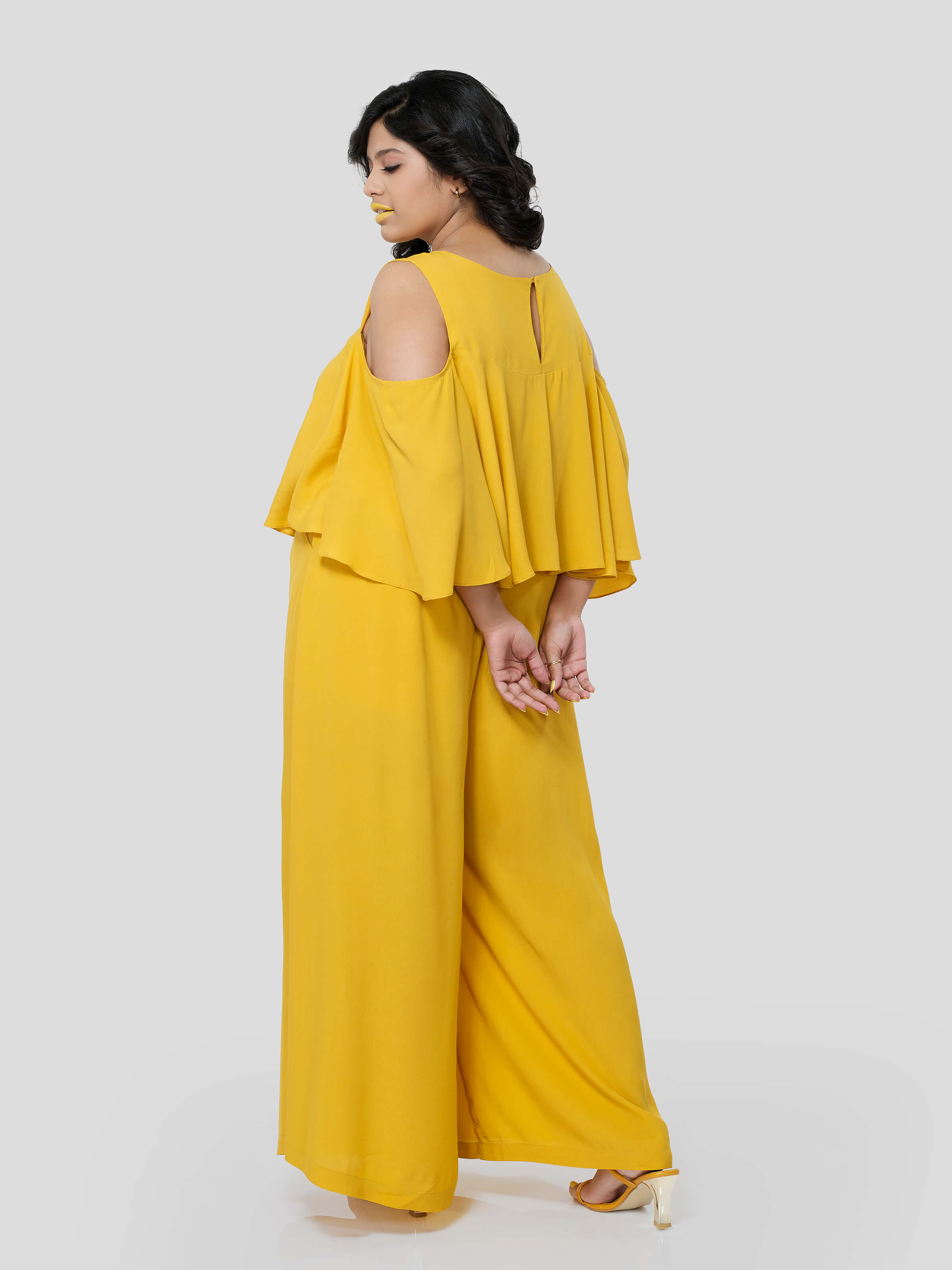 Statuesque Off Shoulder Flared Top with Flared Pants - Zest Mélange  Statuesque Off Shoulder Flared Top with Flared Pants - Zest Mélange