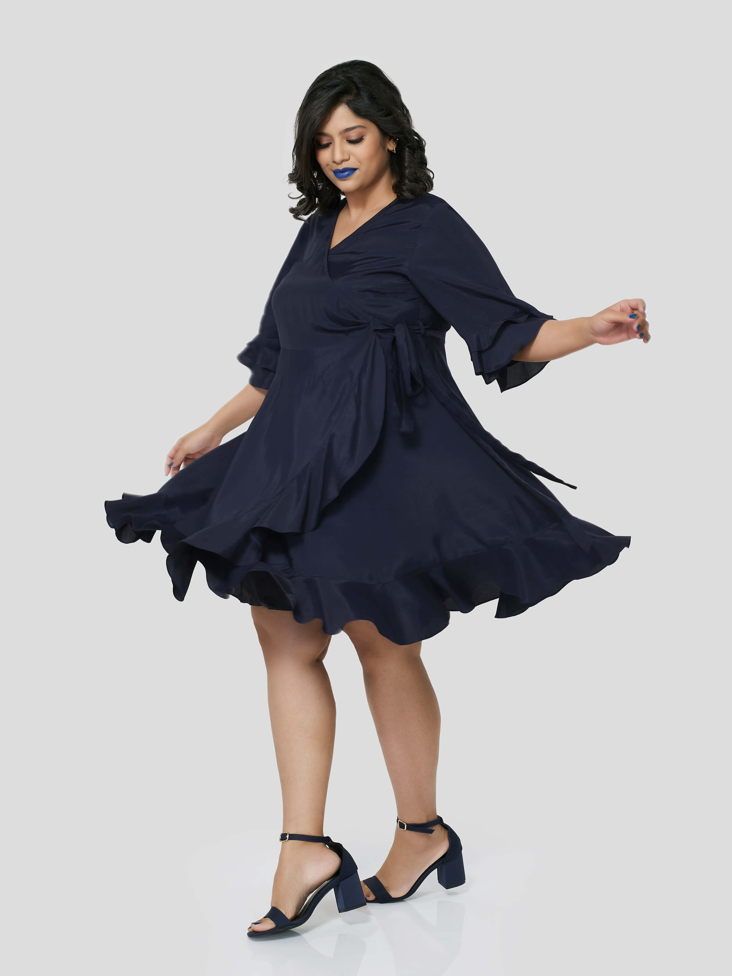 Unique temptation of Wrap Around Dress - Zest Mélange  Unique temptation of Wrap Around Dress - Zest Mélange