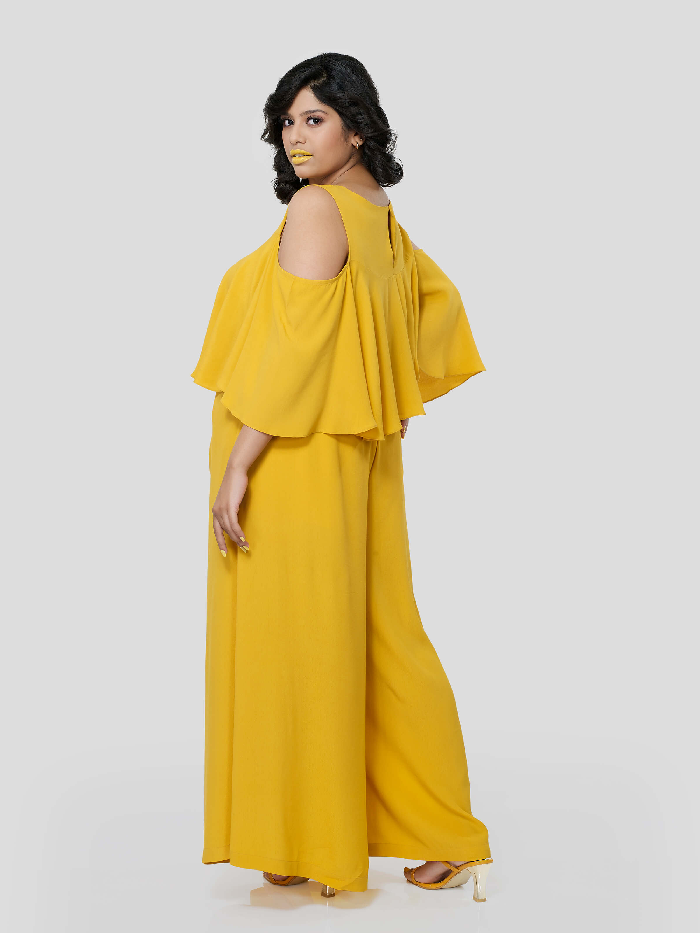 Statuesque Off Shoulder Flared Top with Flared Pants - Zest Mélange  Statuesque Off Shoulder Flared Top with Flared Pants - Zest Mélange