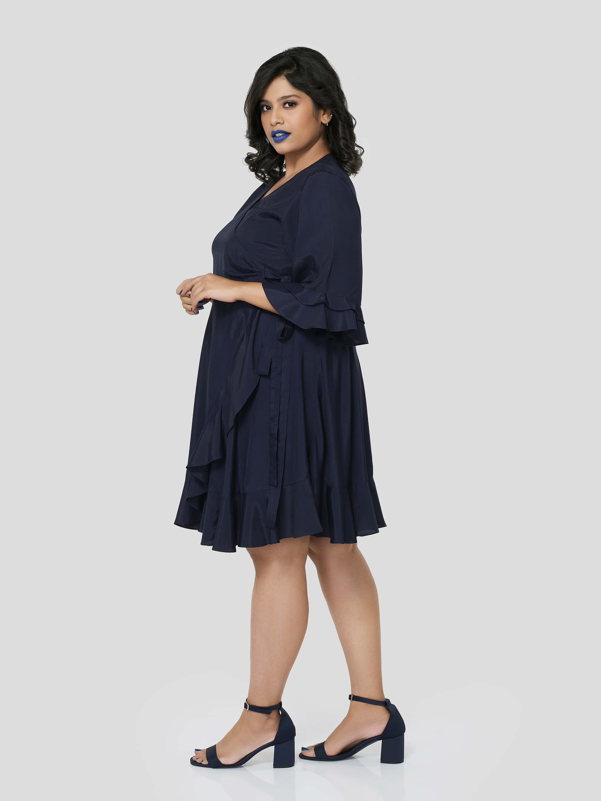 Unique temptation of Wrap Around Dress - Zest Mélange  Unique temptation of Wrap Around Dress - Zest Mélange