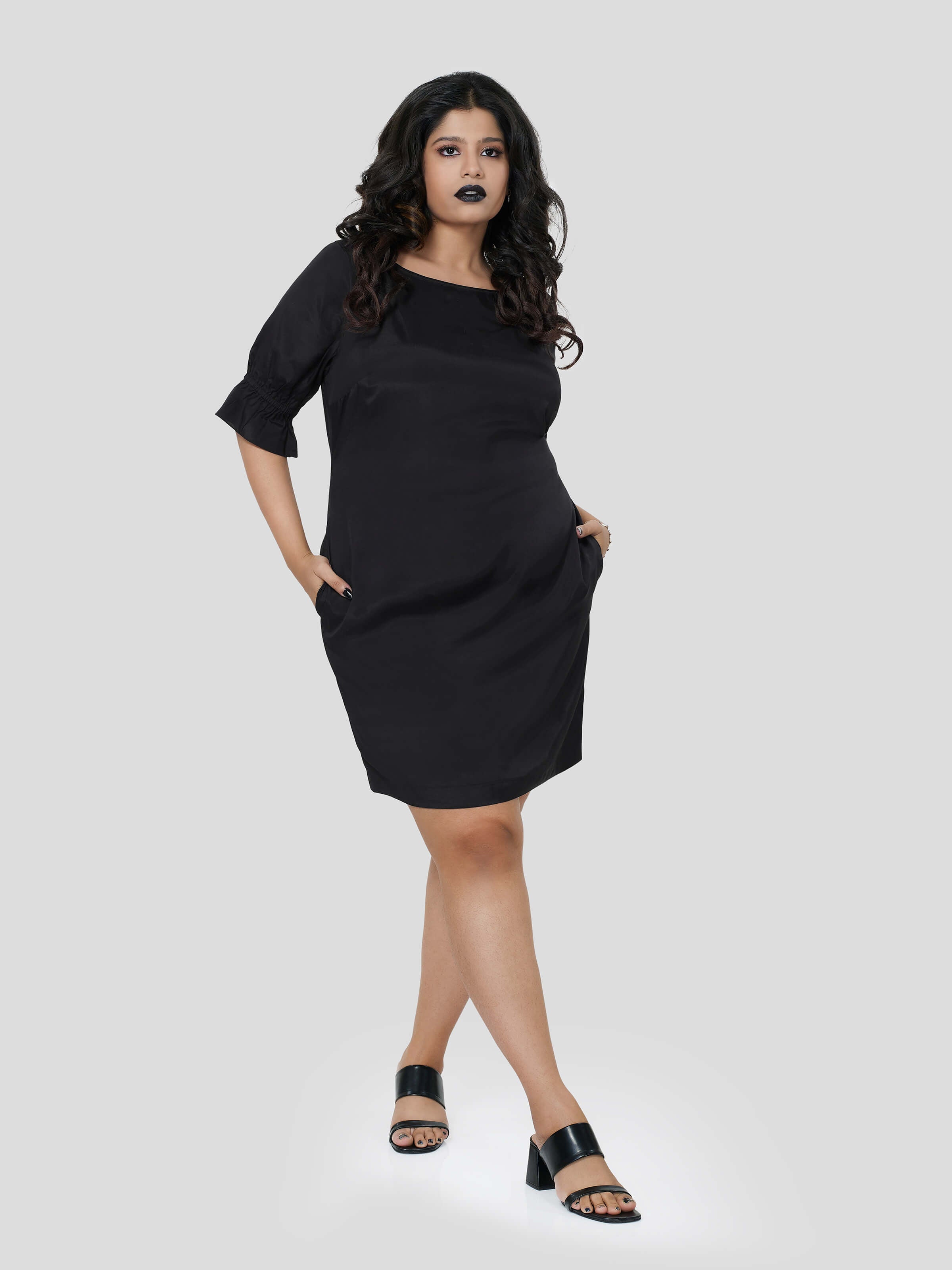 Haute Impulse of Boat Neck Dress - Zest Mélange  Haute Impulse of Boat Neck Dress - Zest Mélange