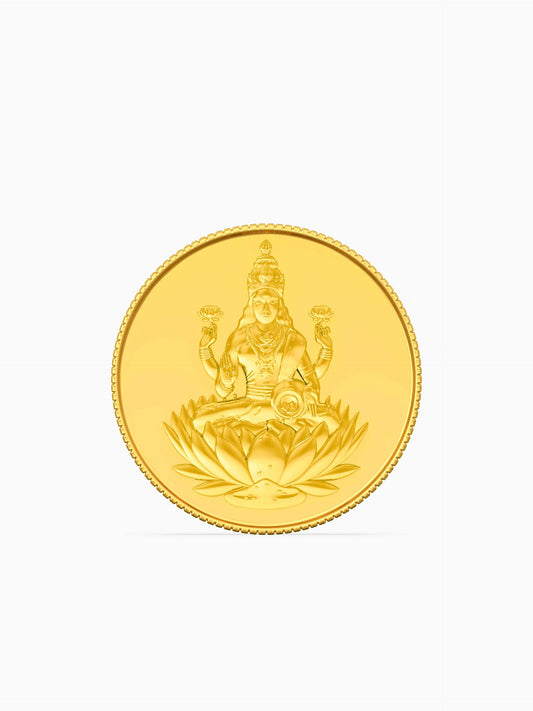 5 Gram 999 Purity Goddess Laxmi Gold Coin - Zest Mélange