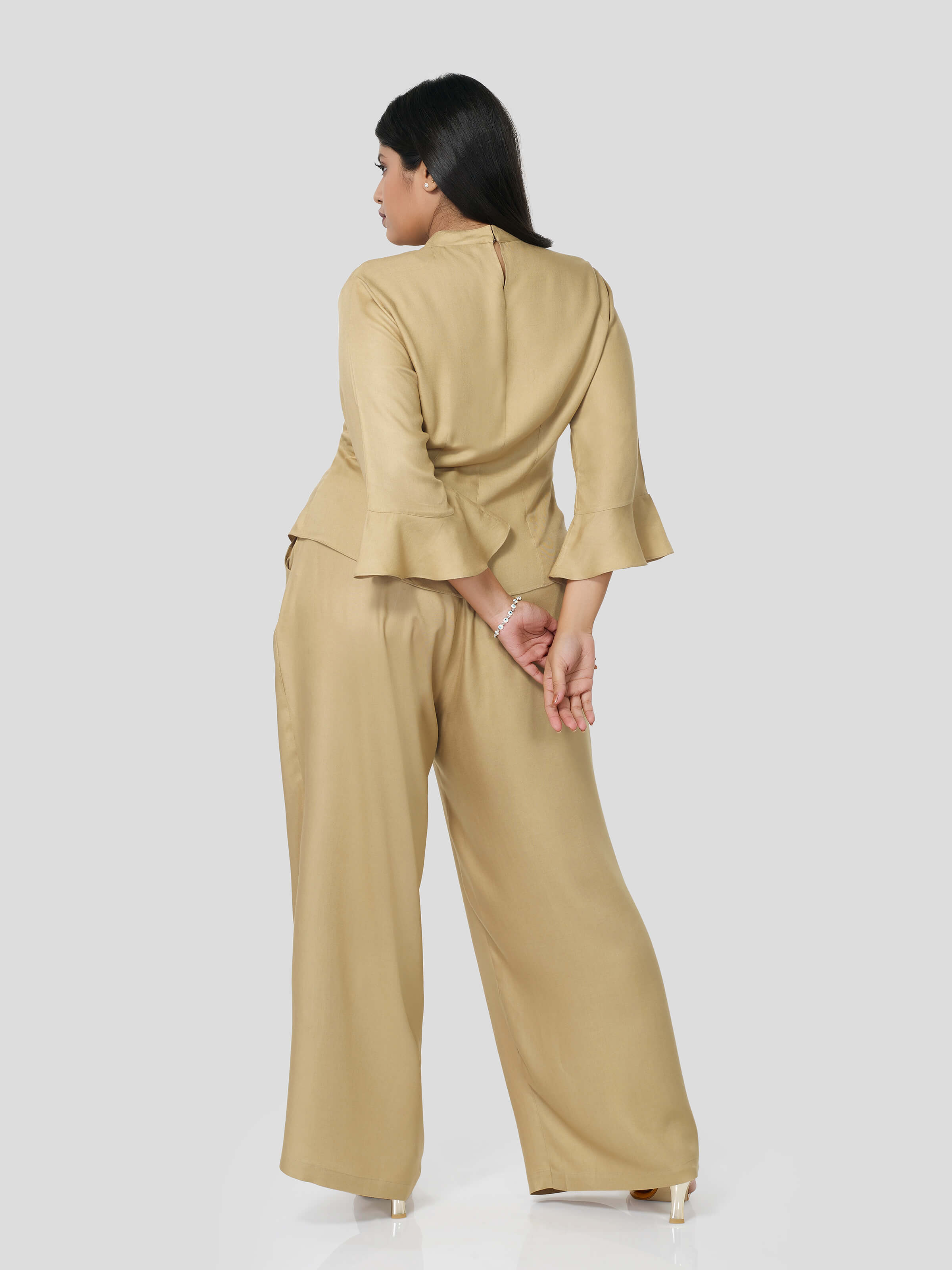 Ravishing Wrap Around Top with Flared Pants - Zest Mélange  Ravishing Wrap Around Top with Flared Pants - Zest Mélange