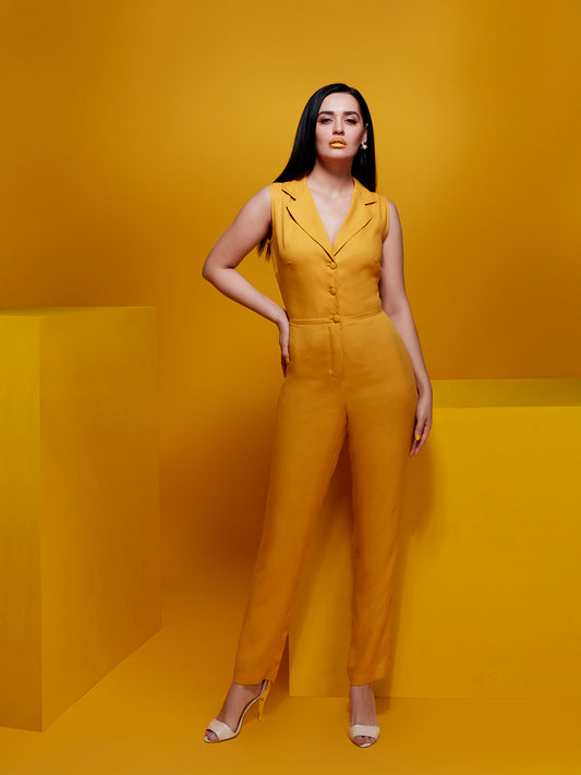 Vividia Blazer Look Jumpsuit - Zest Mélange