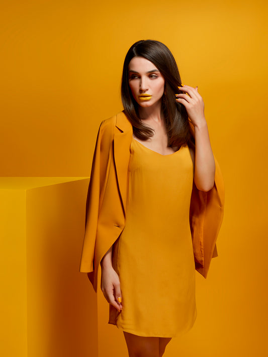 Winsome Spaghetti Dress - Zest Mélange