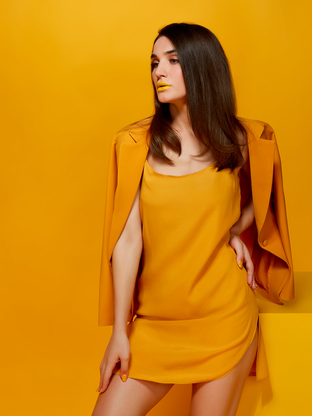 Winsome Spaghetti Dress - Zest Mélange  Winsome Spaghetti Dress - Zest Mélange