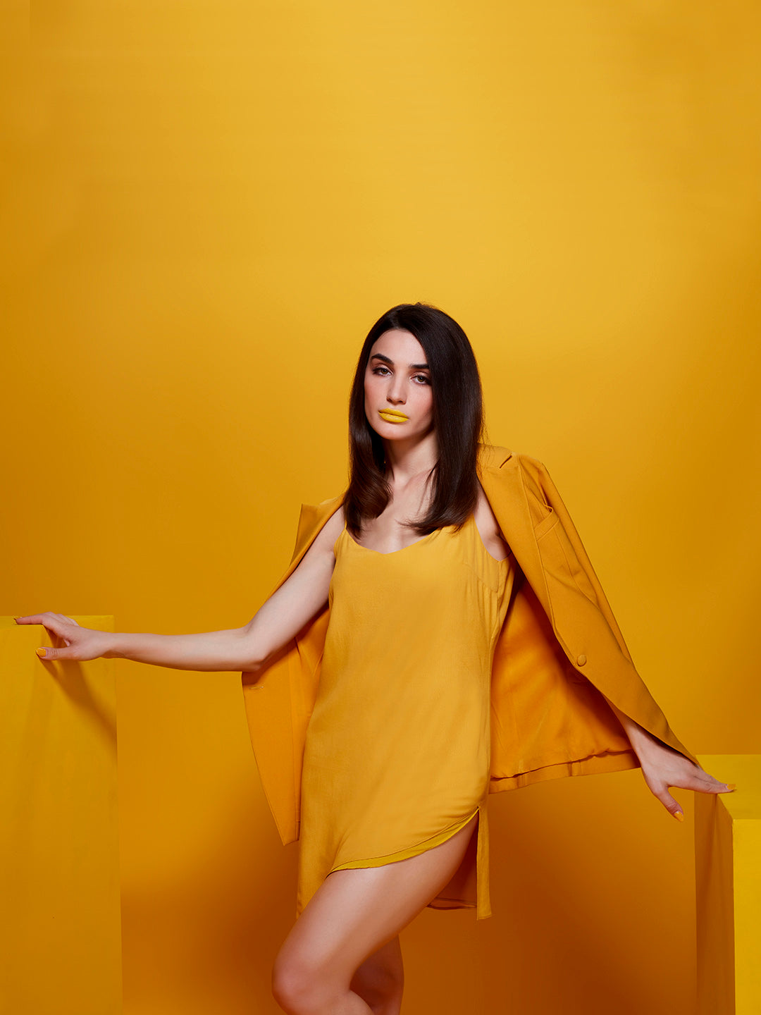 Winsome Spaghetti Dress - Zest Mélange  Winsome Spaghetti Dress - Zest Mélange