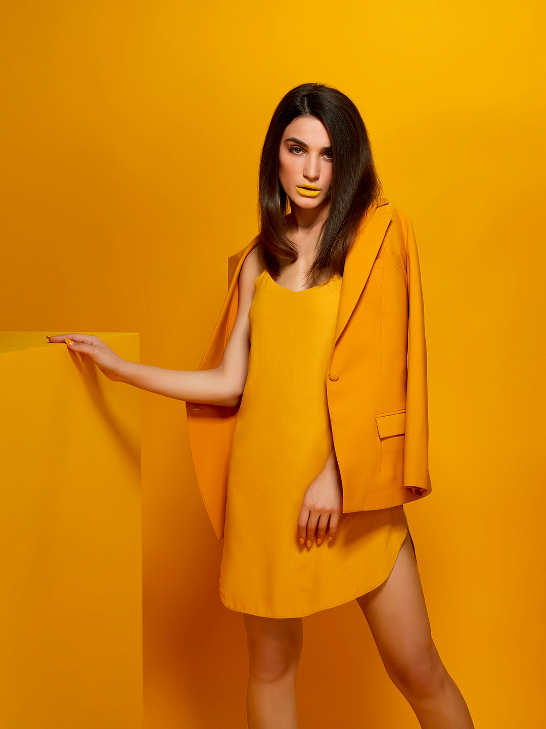 Winsome Spaghetti Dress - Zest Mélange  Winsome Spaghetti Dress - Zest Mélange