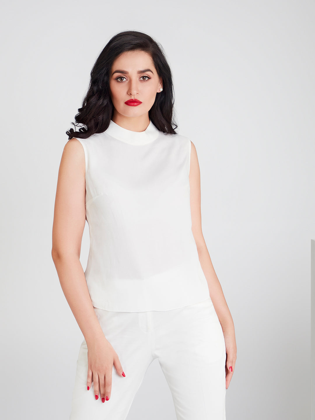 Sagacious Polo Neck Top - Zest Mélange  Sagacious Polo Neck Top - Zest Mélange