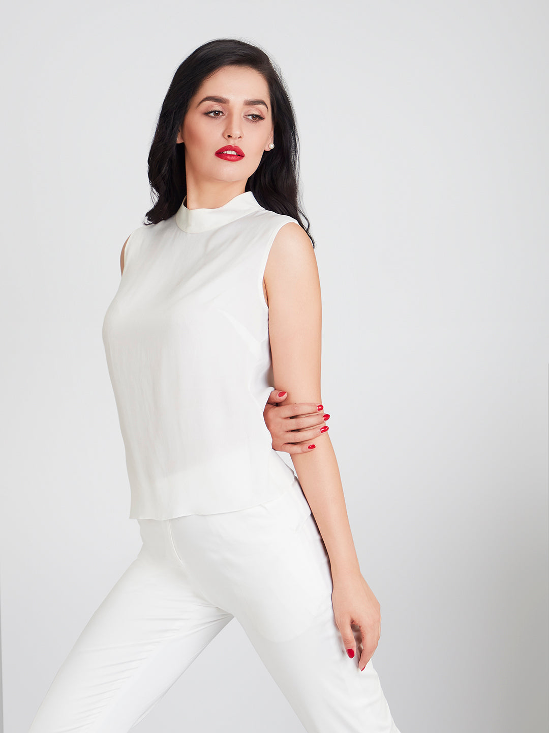 Sagacious Polo Neck Top - Zest Mélange  Sagacious Polo Neck Top - Zest Mélange