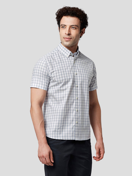 Resonance Short Sleeve Untuck Check Shirt – Zest Mélange