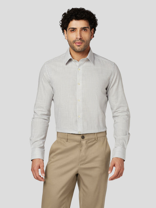 Verdant Slub Cotton Stripe Shirt