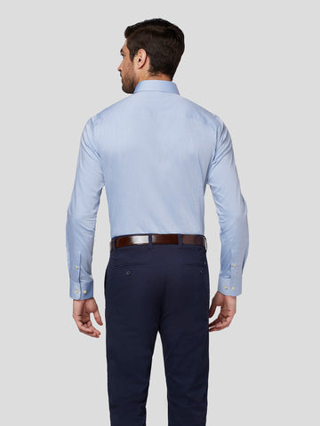 Blue Cutaway Collar Shirt