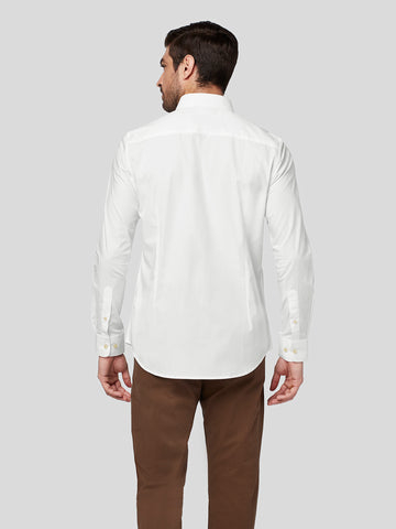 Cut Way Collar Shirt with Contrast Piping Detail