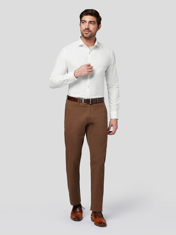 Cut Way Collar Shirt with Contrast Piping Detail