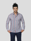 Magnific Full Sleeve Untuck Fit Stripe Shirt