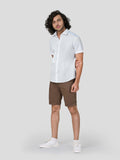 Gaiety Short Sleeve Contrast Trim Untuck Fit Shirt