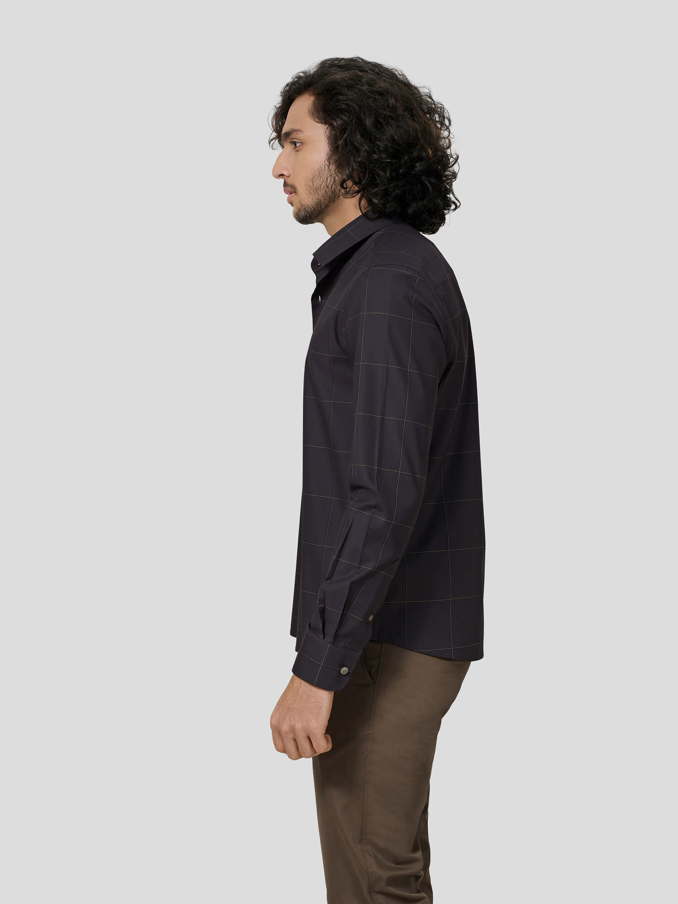 Perfecto Full Sleeve Checkered Untuck Shirt - Zest Mélange