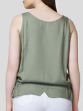 Tank Top With Elasticated Waist Detail - Zest Mélange 