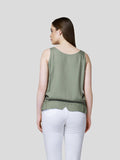 Tank Top With Elasticated Waist Detail - Zest Mélange 