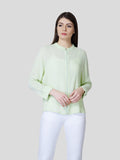 Zip Through Blouson - (Green)