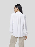 Gather Detail Shirt With Mutton-O-Leg Sleeve Detail - Zest Mélange 