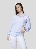 Gather Detail Shirt With Mutton-O-Leg Sleeve Detail