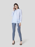 Draped Front Shirt - Zest Mélange 