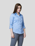 Cut & Sew Detailed Fitted Shirt With Mock Pocket Detail - Zest Mélange 