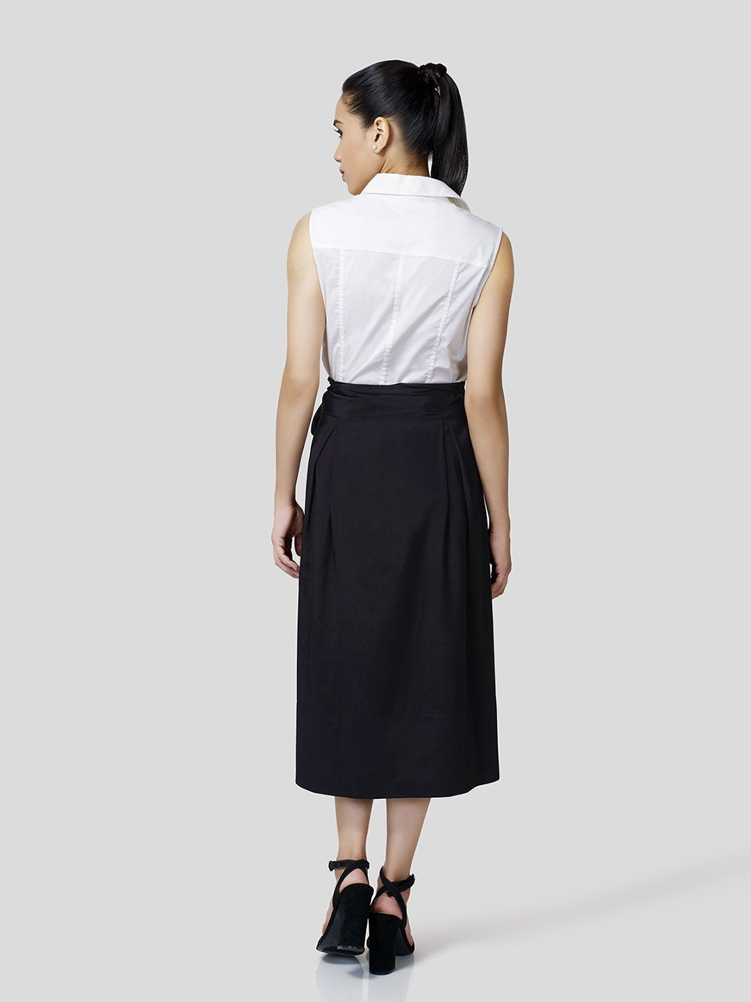Box Pleated Warp-A-Round Skirt - Zest Mélange 