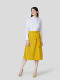 Box Pleated Warp-A-Round Skirt - Zest Mélange 