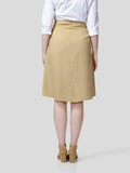 Skirt With Gathered Waistband Detail - Zest Mélange 