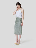 Draped Front Skirt - Zest Mélange 