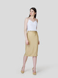 Draped Front Skirt - Zest Mélange 