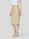 Draped Front Skirt - Zest Mélange 