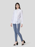 Draped Front Shirt - Zest Mélange 