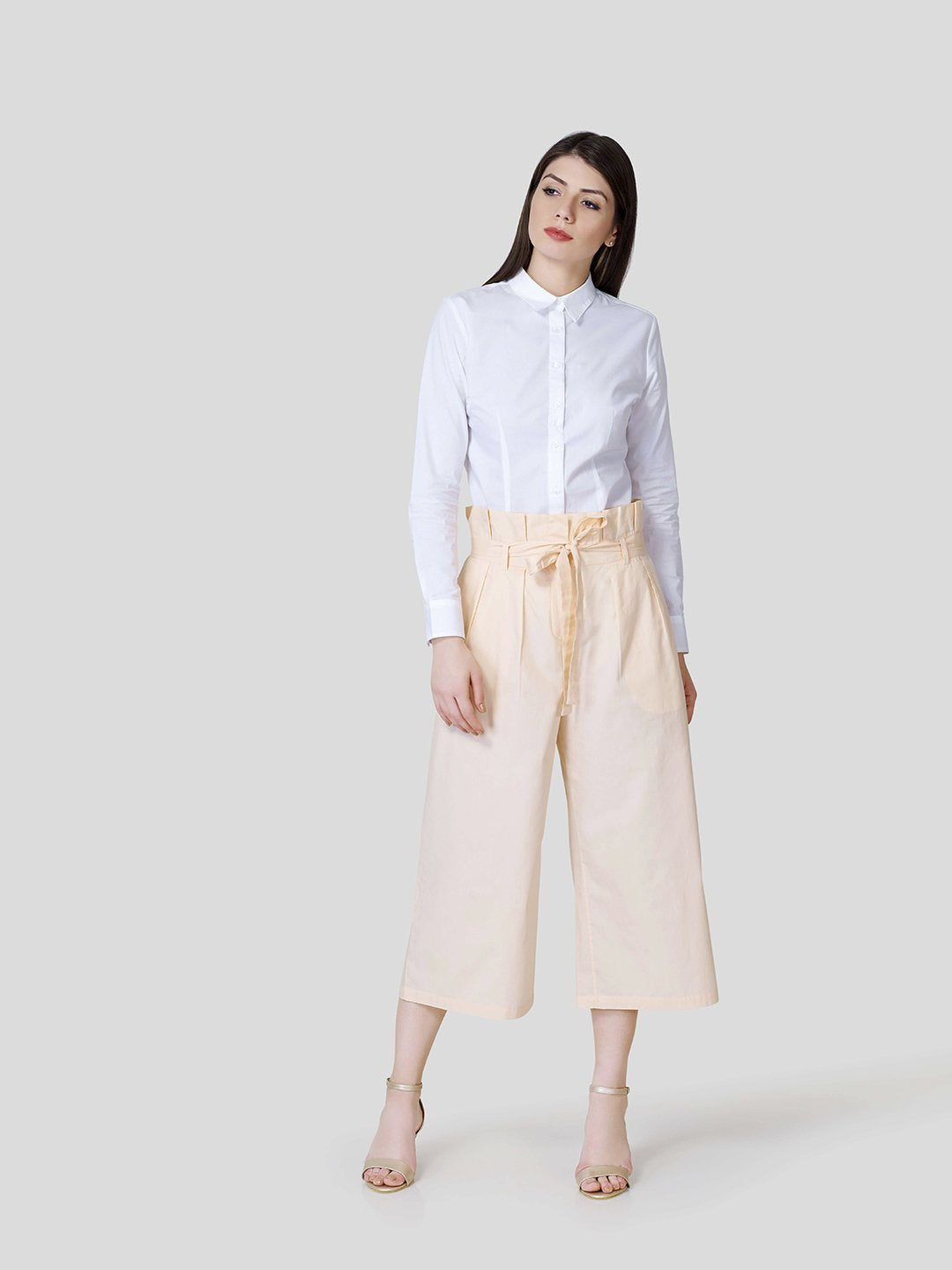 Paperbag Waist Culottes - Zest Mélange 