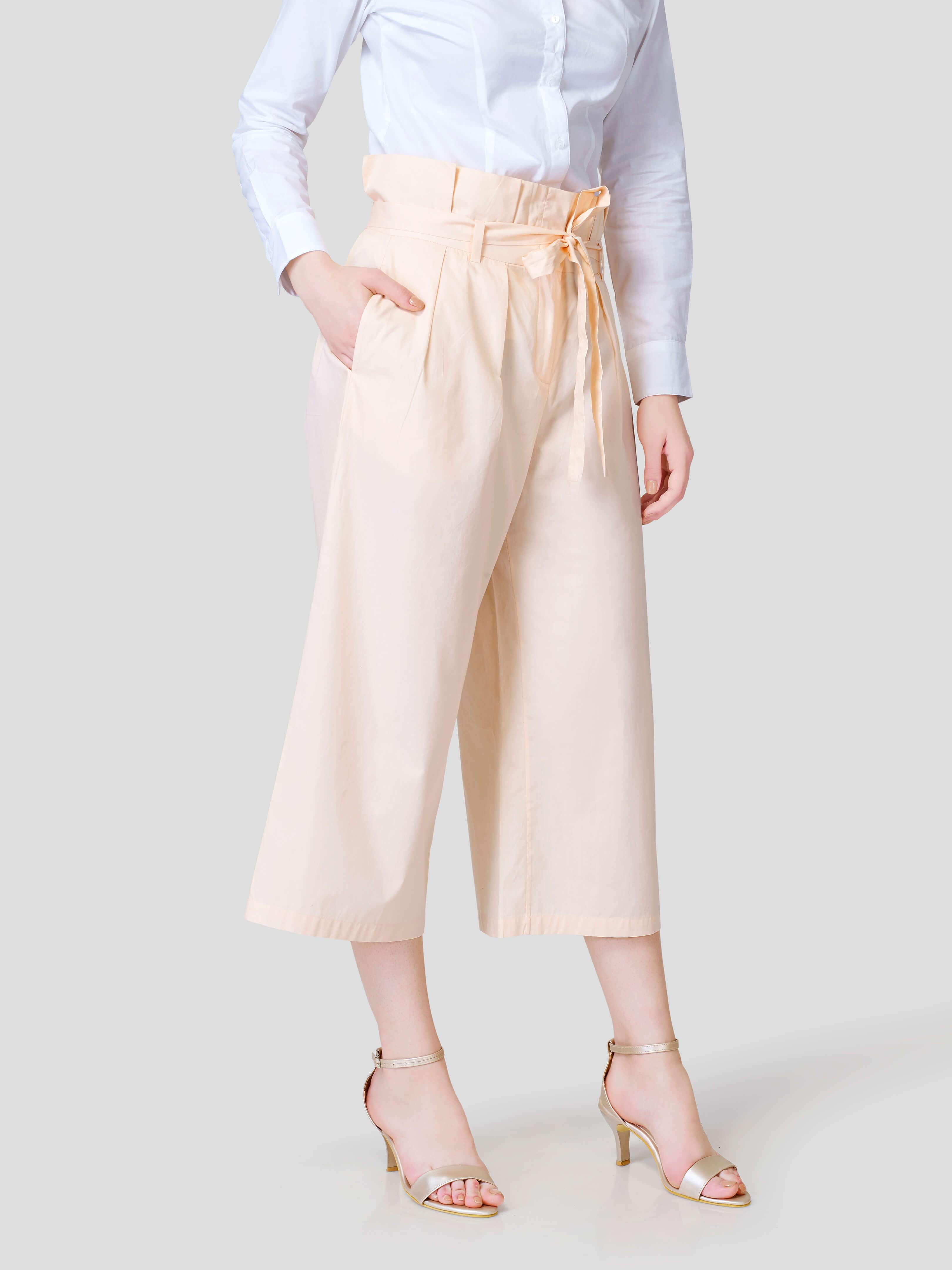 Paperbag Waist Culottes - Zest Mélange 