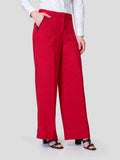 Flared Pant With Metallic Zip Pocket Detail - Zest Mélange 