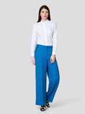 Flared Pant With Metallic Zip Pocket Detail - Zest Mélange 