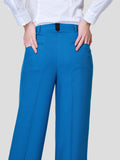 Flared Pant With Metallic Zip Pocket Detail - Zest Mélange 