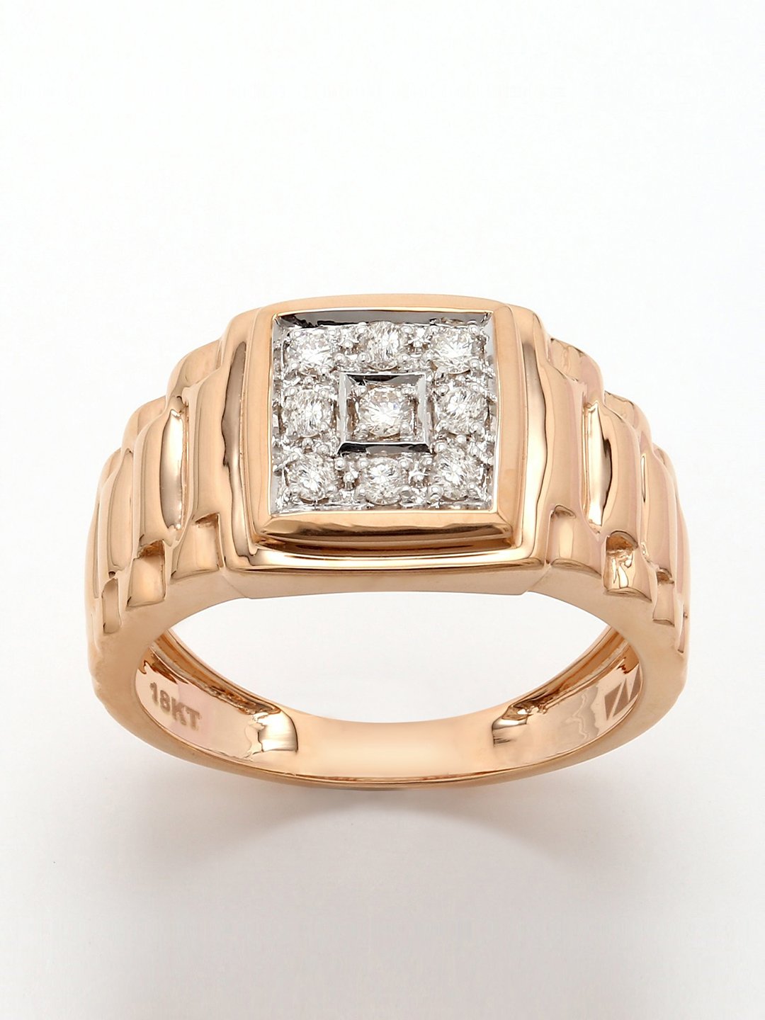 Real Diamond Mens Two Tone Ring - Zest Mélange 