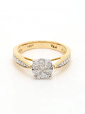 Real Diamond Illussion Cluster Ring - Zest Mélange 