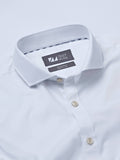Cut Way Collar Shirt with Contrast Piping Detail - Zest Mélange 