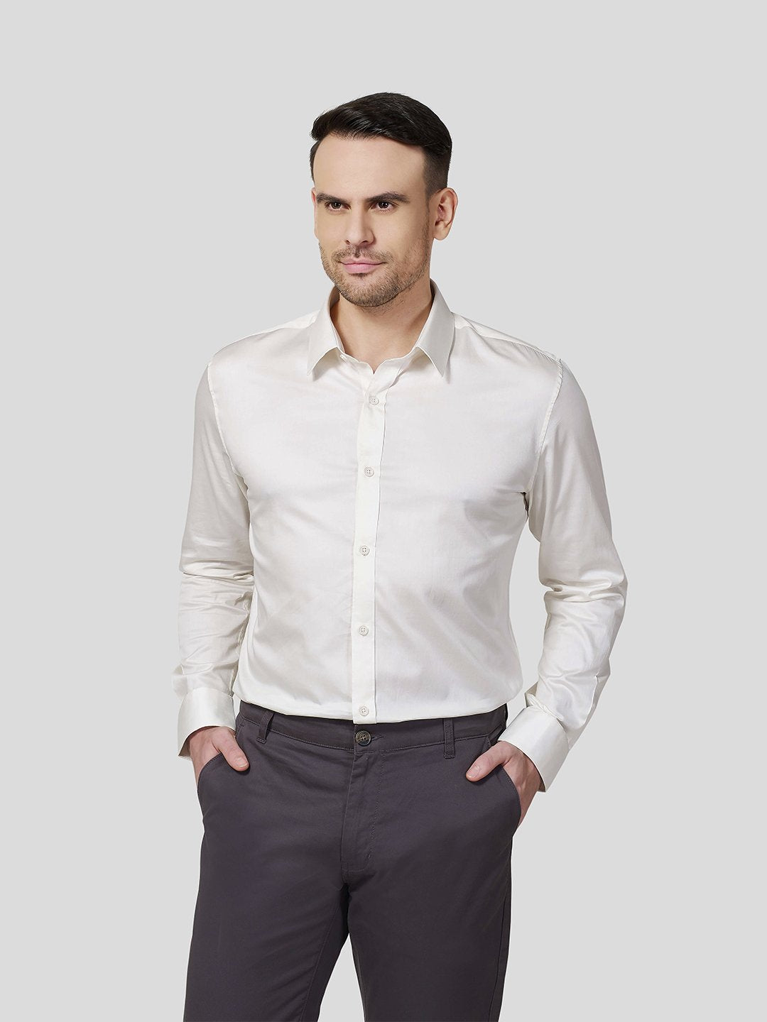 Cream Classic Shirt - Zest Mélange