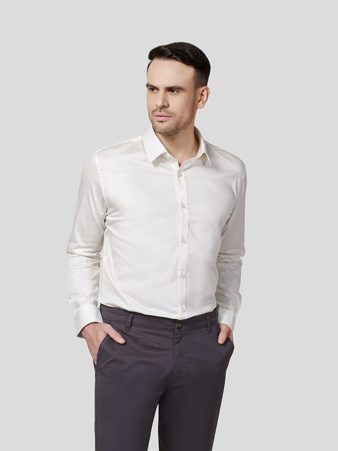 Cream Classic Shirt - Zest Mélange