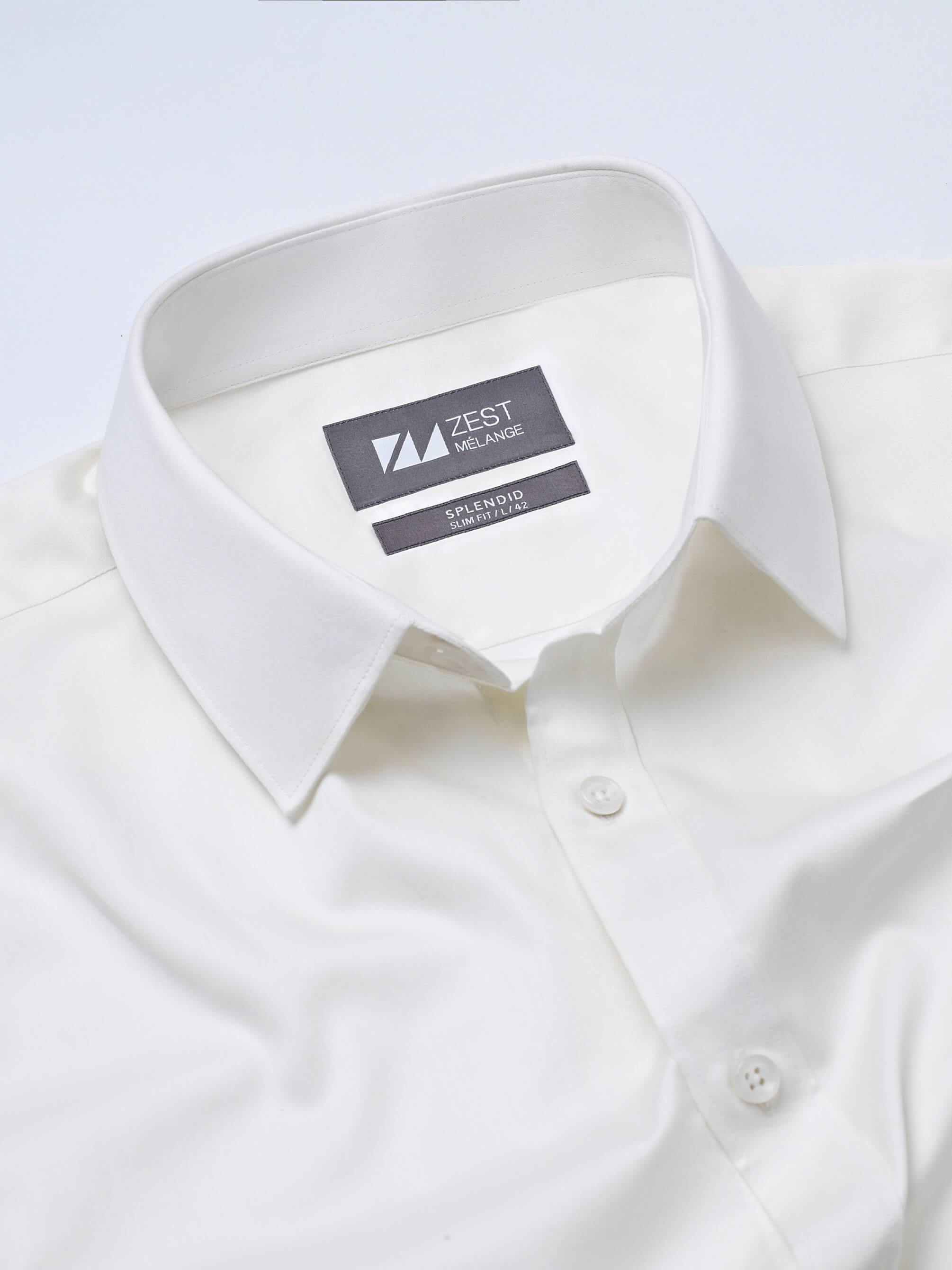 Cream Classic Shirt - Zest Mélange