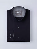 Black Spread Collar Shirt - Zest Mélange 