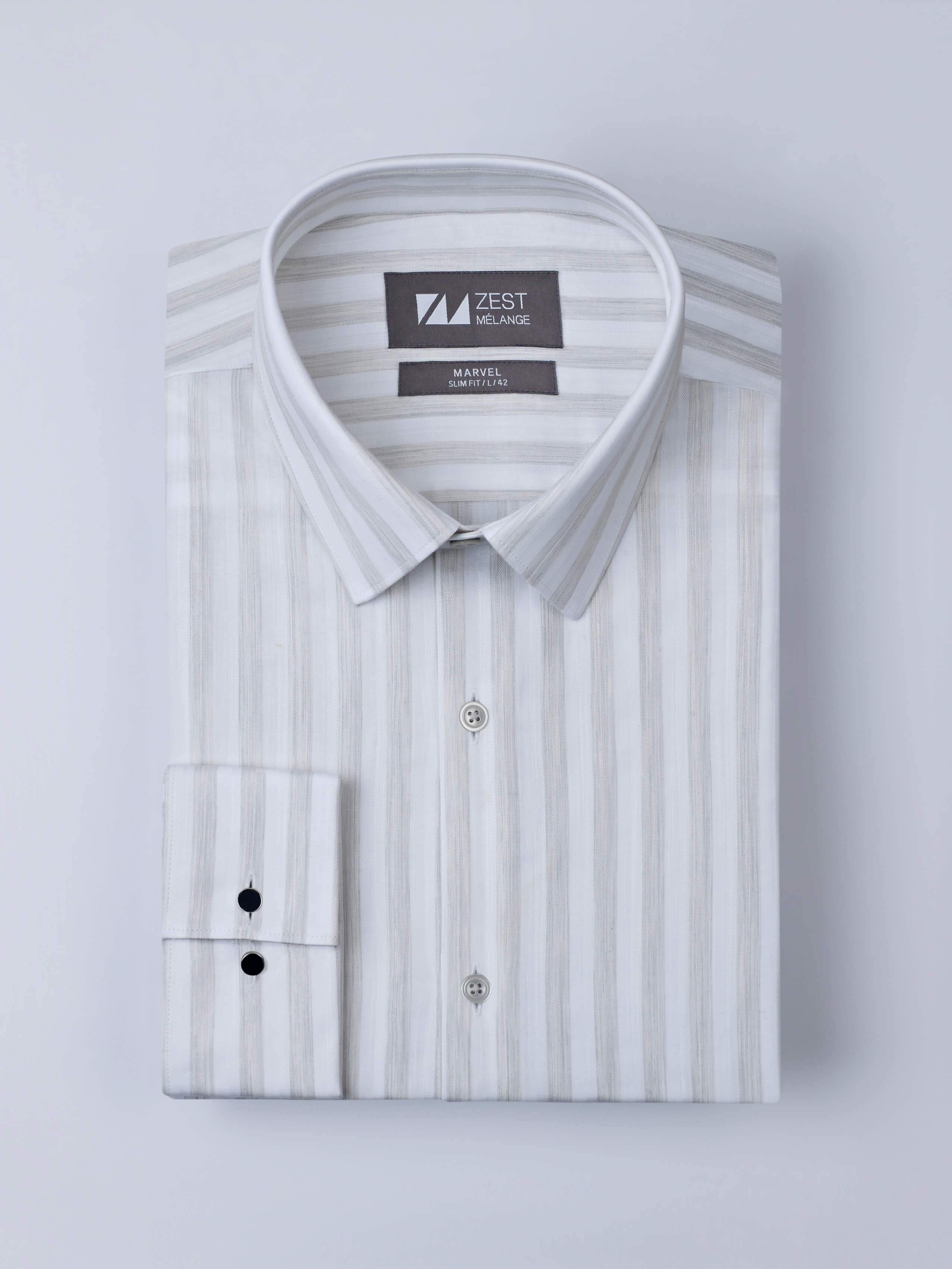 Candy Stripe Shirt - Zest Mélange